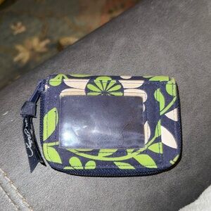 Vera Bradley Lucky You Print Zip Up ID Card Holder